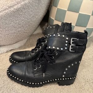 STUDDED COMBAT BOOTS